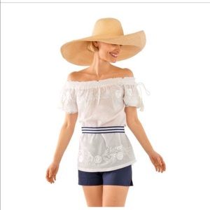 Gretchen Scott Garden Embroidered Top in White-M,L